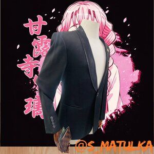 Black Tuxedo Blazer Satin Shawl Lapel – Wedding Prom Formal Jacket Size 52R